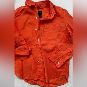 Gap Kids Boys Longsleeve Orange Linen Shirt. Size M(8)